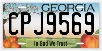 GA license plate CPJ9569