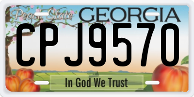 GA license plate CPJ9570