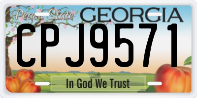 GA license plate CPJ9571