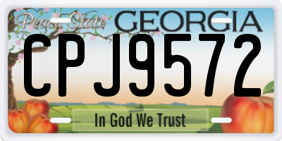 GA license plate CPJ9572