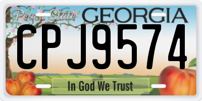 GA license plate CPJ9574