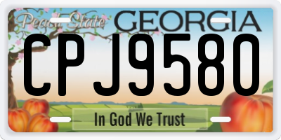 GA license plate CPJ9580