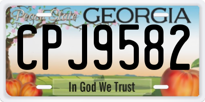 GA license plate CPJ9582