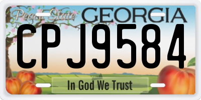 GA license plate CPJ9584