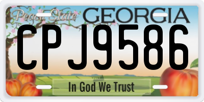 GA license plate CPJ9586