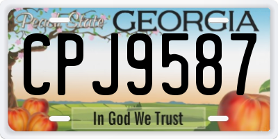 GA license plate CPJ9587