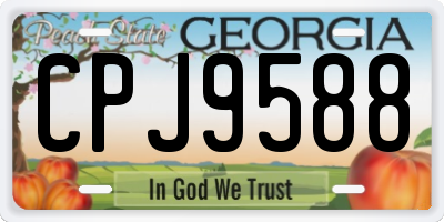 GA license plate CPJ9588