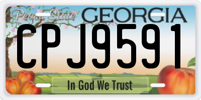 GA license plate CPJ9591