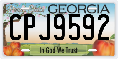 GA license plate CPJ9592