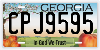 GA license plate CPJ9595