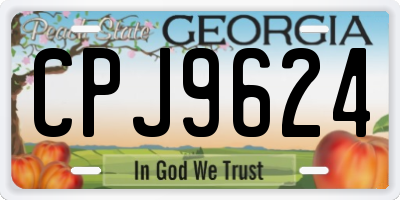 GA license plate CPJ9624