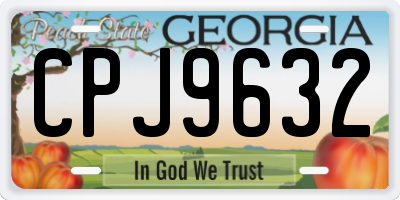 GA license plate CPJ9632