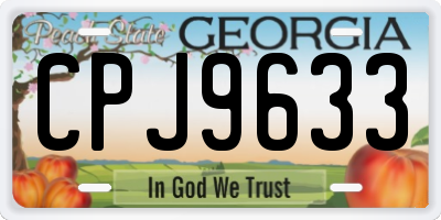 GA license plate CPJ9633