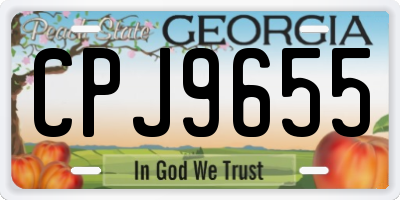 GA license plate CPJ9655