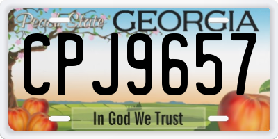 GA license plate CPJ9657