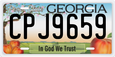 GA license plate CPJ9659
