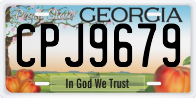 GA license plate CPJ9679