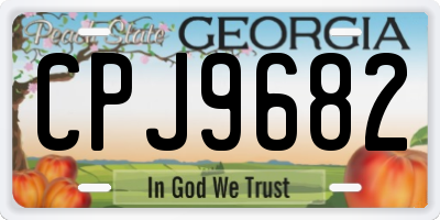 GA license plate CPJ9682