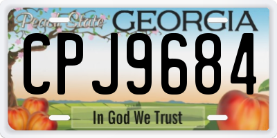 GA license plate CPJ9684