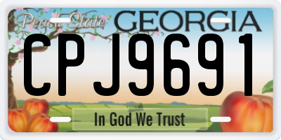 GA license plate CPJ9691