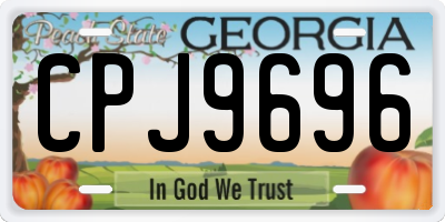 GA license plate CPJ9696
