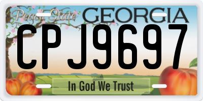 GA license plate CPJ9697