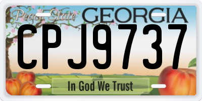 GA license plate CPJ9737