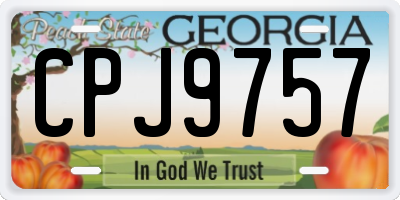 GA license plate CPJ9757