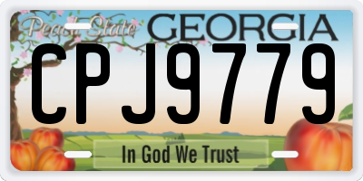 GA license plate CPJ9779