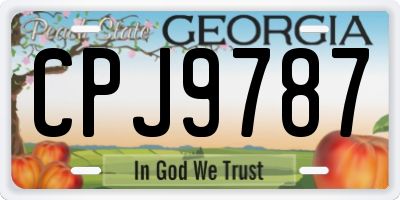 GA license plate CPJ9787