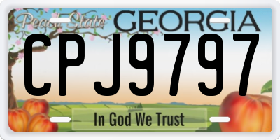 GA license plate CPJ9797