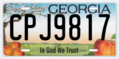 GA license plate CPJ9817