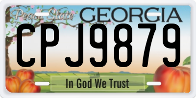 GA license plate CPJ9879