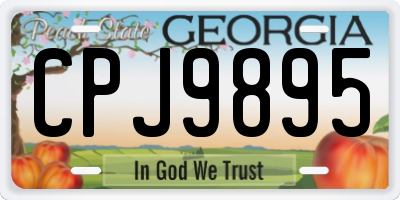 GA license plate CPJ9895