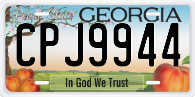 GA license plate CPJ9944
