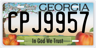 GA license plate CPJ9957