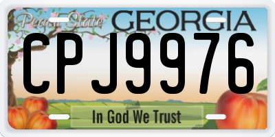 GA license plate CPJ9976