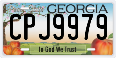 GA license plate CPJ9979