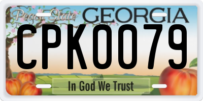 GA license plate CPK0079