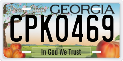 GA license plate CPK0469