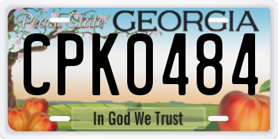 GA license plate CPK0484