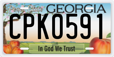 GA license plate CPK0591