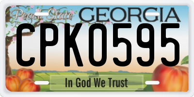 GA license plate CPK0595