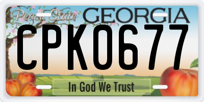 GA license plate CPK0677