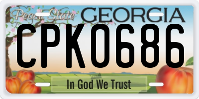 GA license plate CPK0686