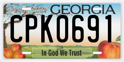 GA license plate CPK0691