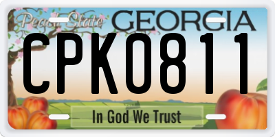 GA license plate CPK0811