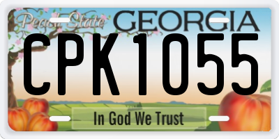 GA license plate CPK1055