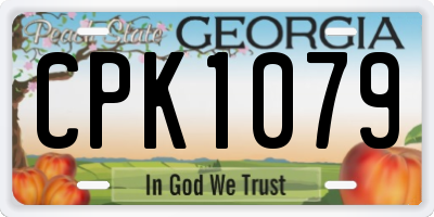 GA license plate CPK1079
