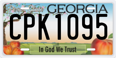 GA license plate CPK1095